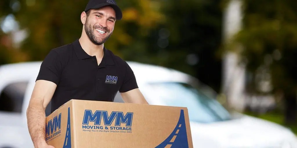 MVM Mover carrying a box with MVM branding