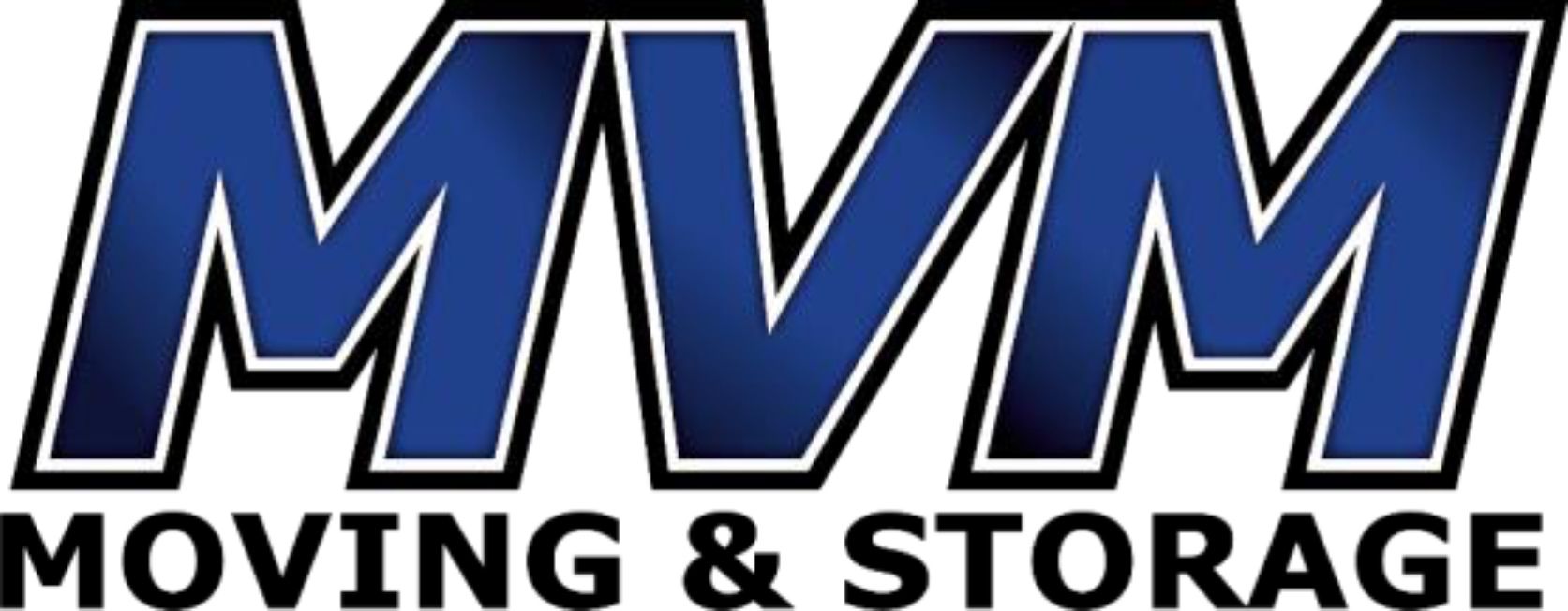 MVM moving and storage blue logo
